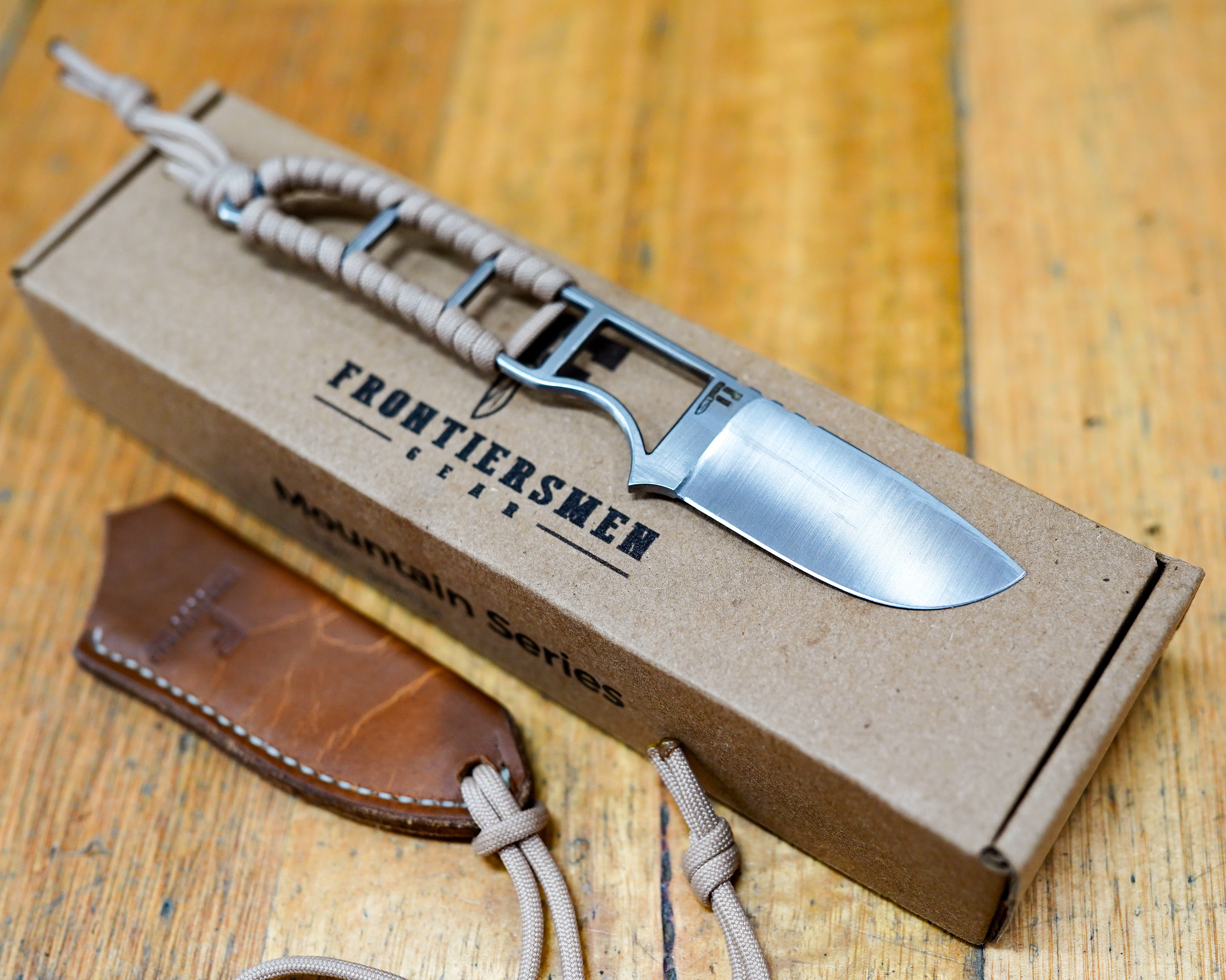 Frontiersmen Gear Mountain Series Pumas Knife - TAN - Mansfield Hunting & Fishing - Products to prepare for Corona Virus