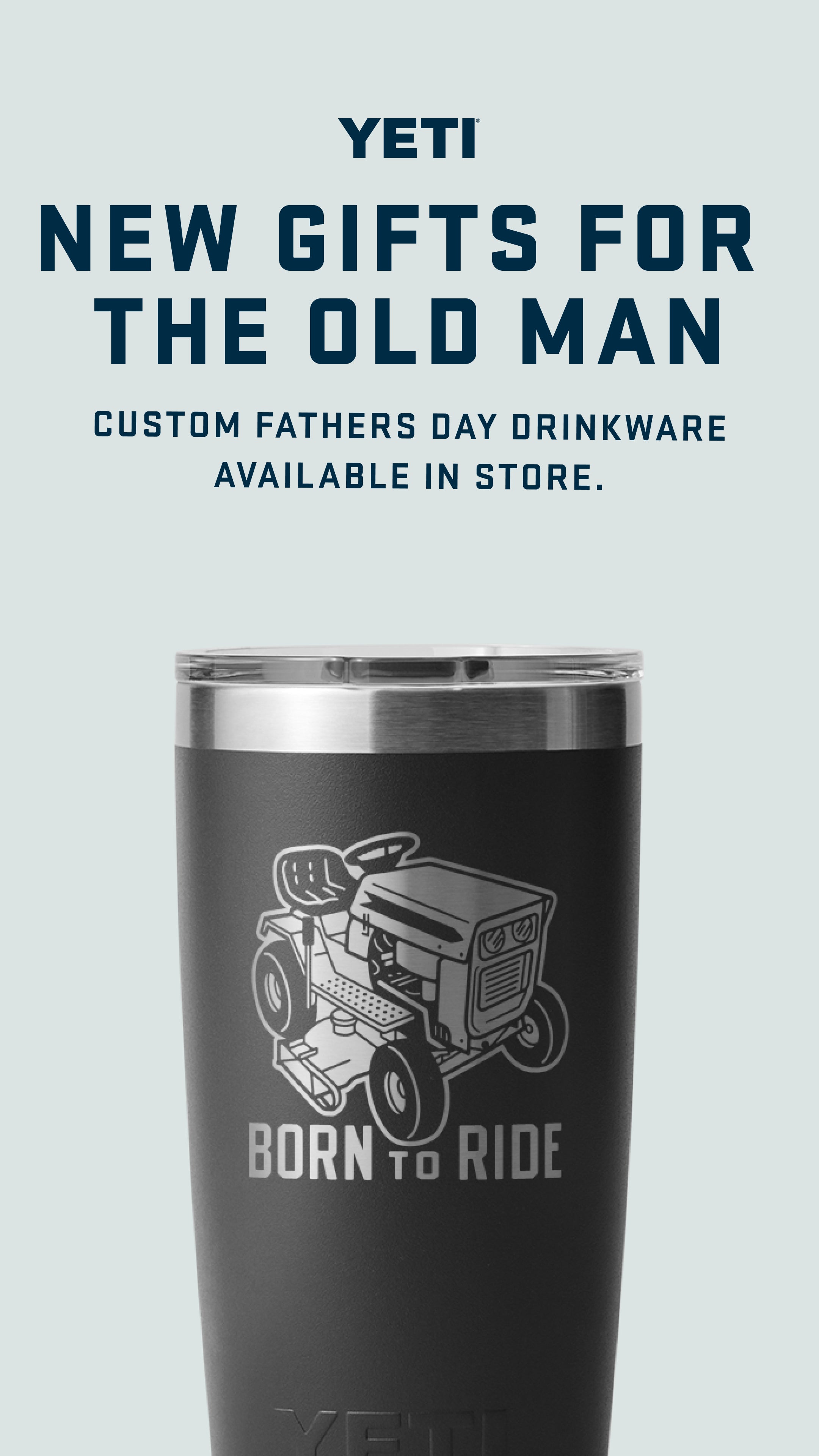 Yeti 20oz Tumbler with MagSlider Lid (591ml) - Born To Ride - Fathers Day Limited Edition - - Mansfield Hunting & Fishing - Products to prepare for Corona Virus