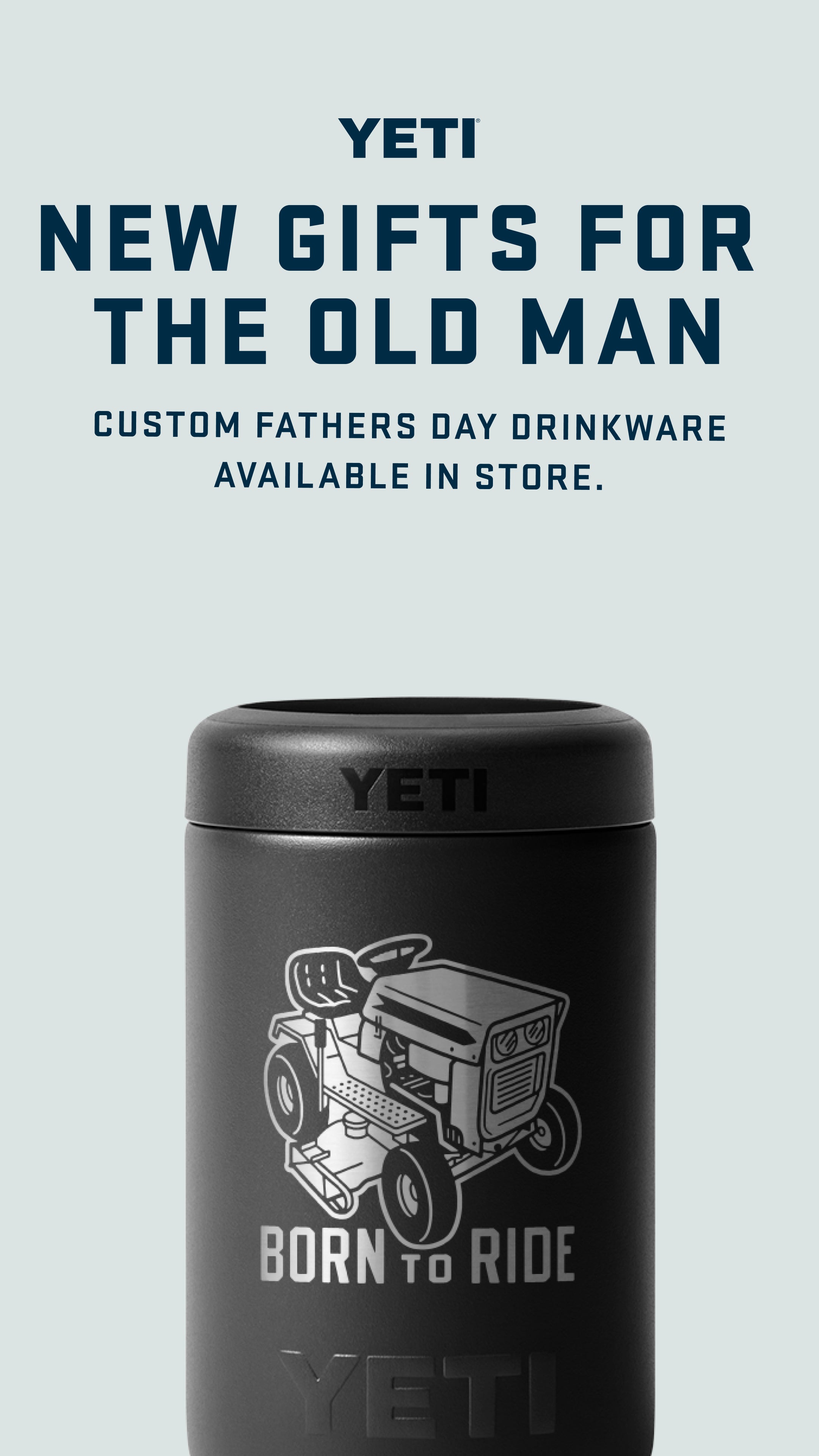 Yeti Australian Colster 375ml Can Insulator - Born To Ride - Fathers Day Limited Edition - - Mansfield Hunting & Fishing - Products to prepare for Corona Virus
