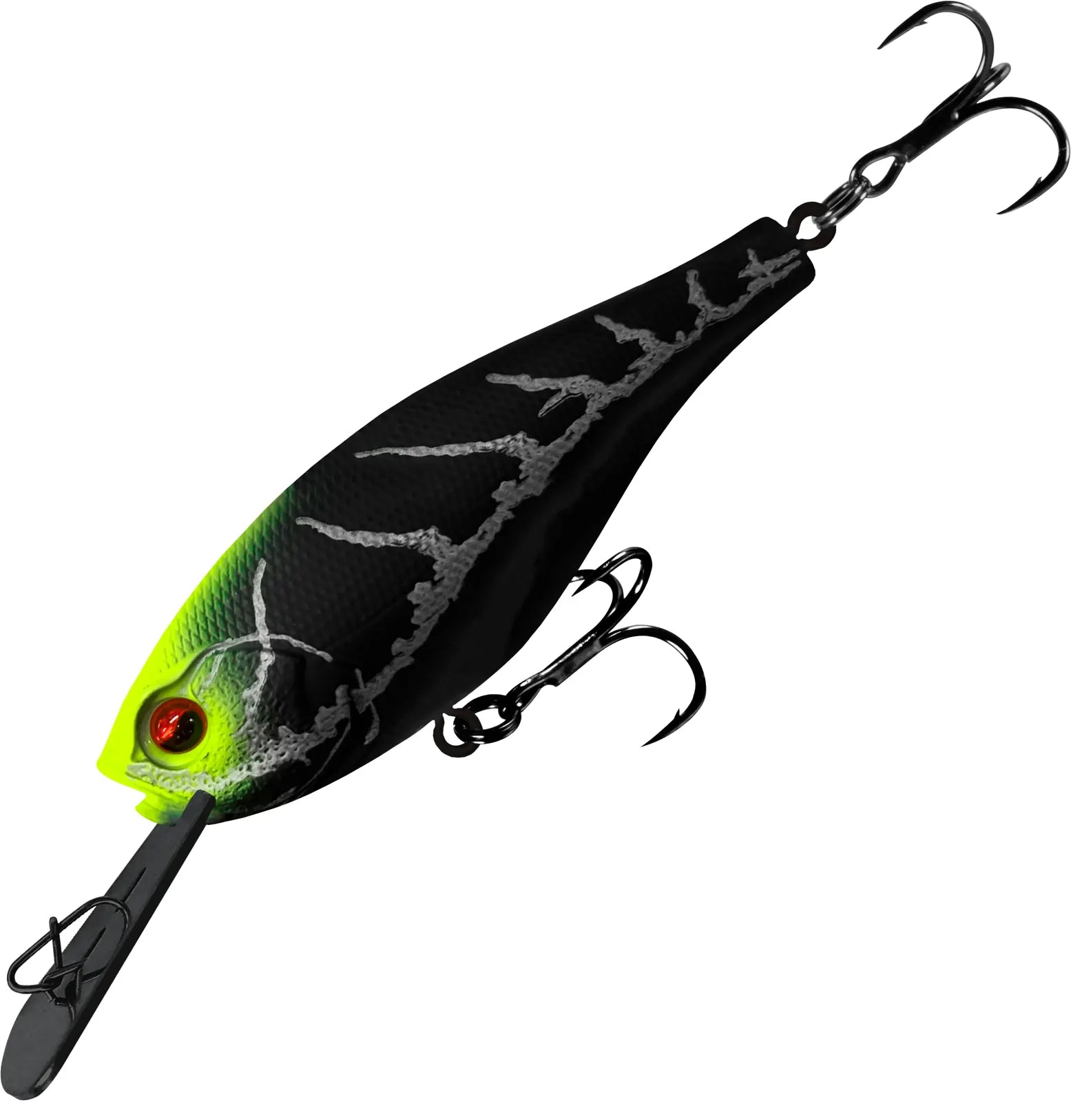 13 Fish Jabber Shad Deep - MATTE BLACK CHARTRUESE - Mansfield Hunting & Fishing - Products to prepare for Corona Virus