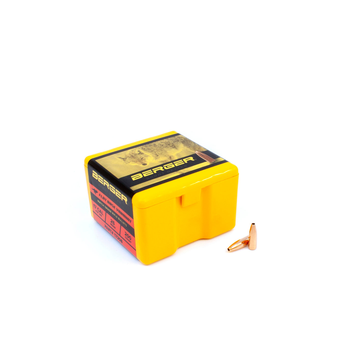 Berger 17cal 25gr FB Varmint Projectiles - 200pk - - Mansfield Hunting & Fishing - Products to prepare for Corona Virus