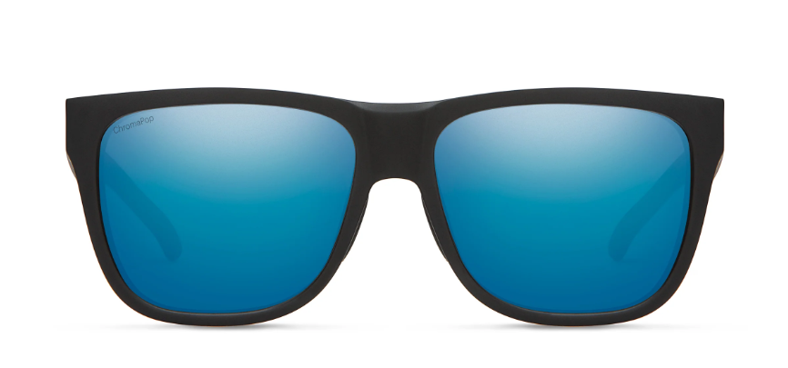 Smith Optics Lowdown 2 Matte Black Glass Polarized Blue Mirror