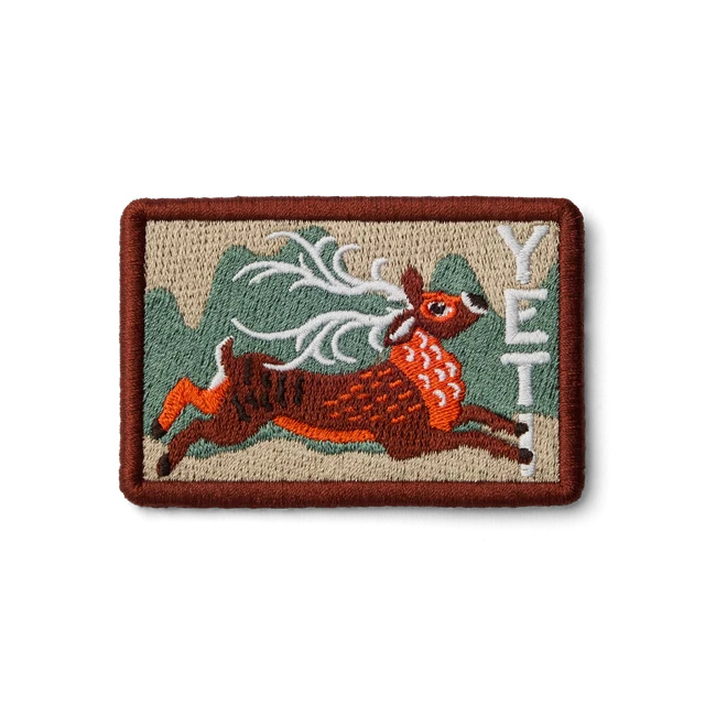 Yeti Stag Leap Patch - Stag Red