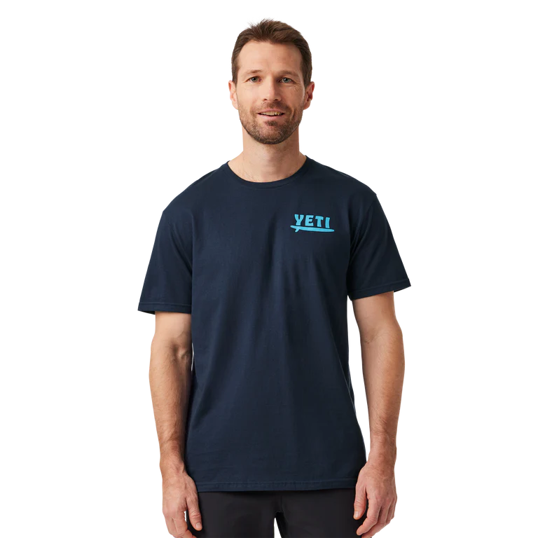 Yeti Big Wave T-Shirt - Navy - - Mansfield Hunting & Fishing - Products to prepare for Corona Virus