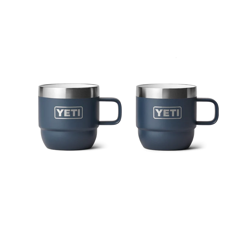 Yeti Rambler 6oz Stackable Expresso Mug - 2 Pk (177ml) - 6OZ / NAVY - Mansfield Hunting & Fishing - Products to prepare for Corona Virus