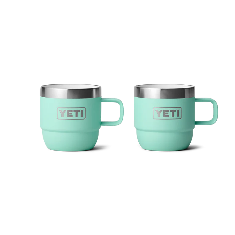 Yeti Rambler 6oz Stackable Expresso Mug - 2 Pk (177ml) - 6OZ / SEAFOAM - Mansfield Hunting & Fishing - Products to prepare for Corona Virus