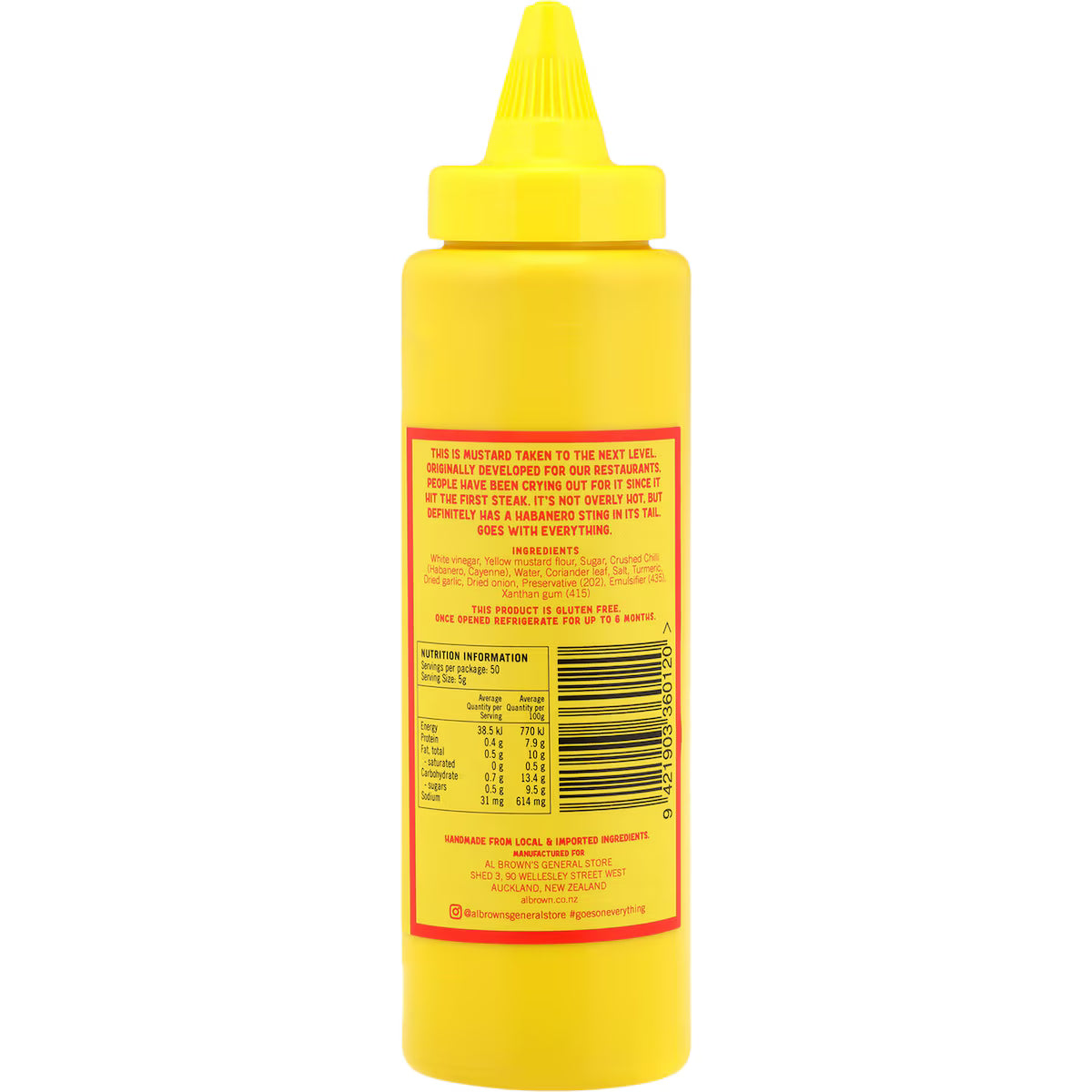 Al Brown Old Yella Habanero Mustard - - Mansfield Hunting & Fishing - Products to prepare for Corona Virus