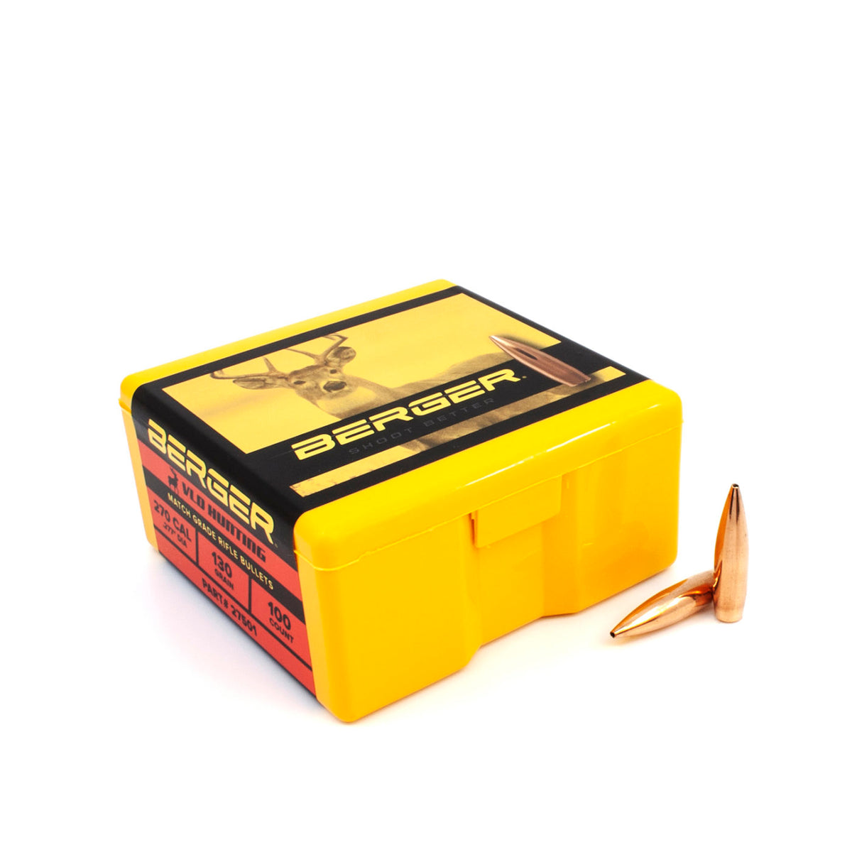 Berger VLD Hunting 270 Cal 130gr Projectiles - 100pk - - Mansfield Hunting & Fishing - Products to prepare for Corona Virus