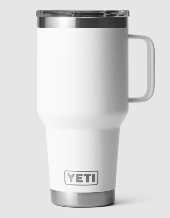 Yeti 30oz Travel Mug with StrongHold Lid (887ml) - 30OZ / WHITE - Mansfield Hunting & Fishing - Products to prepare for Corona Virus