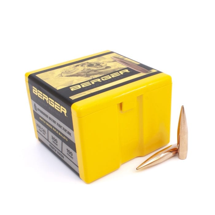 Berger 338 cal 300gr Hybrid OTM Tactical Projectiles - 250Pk