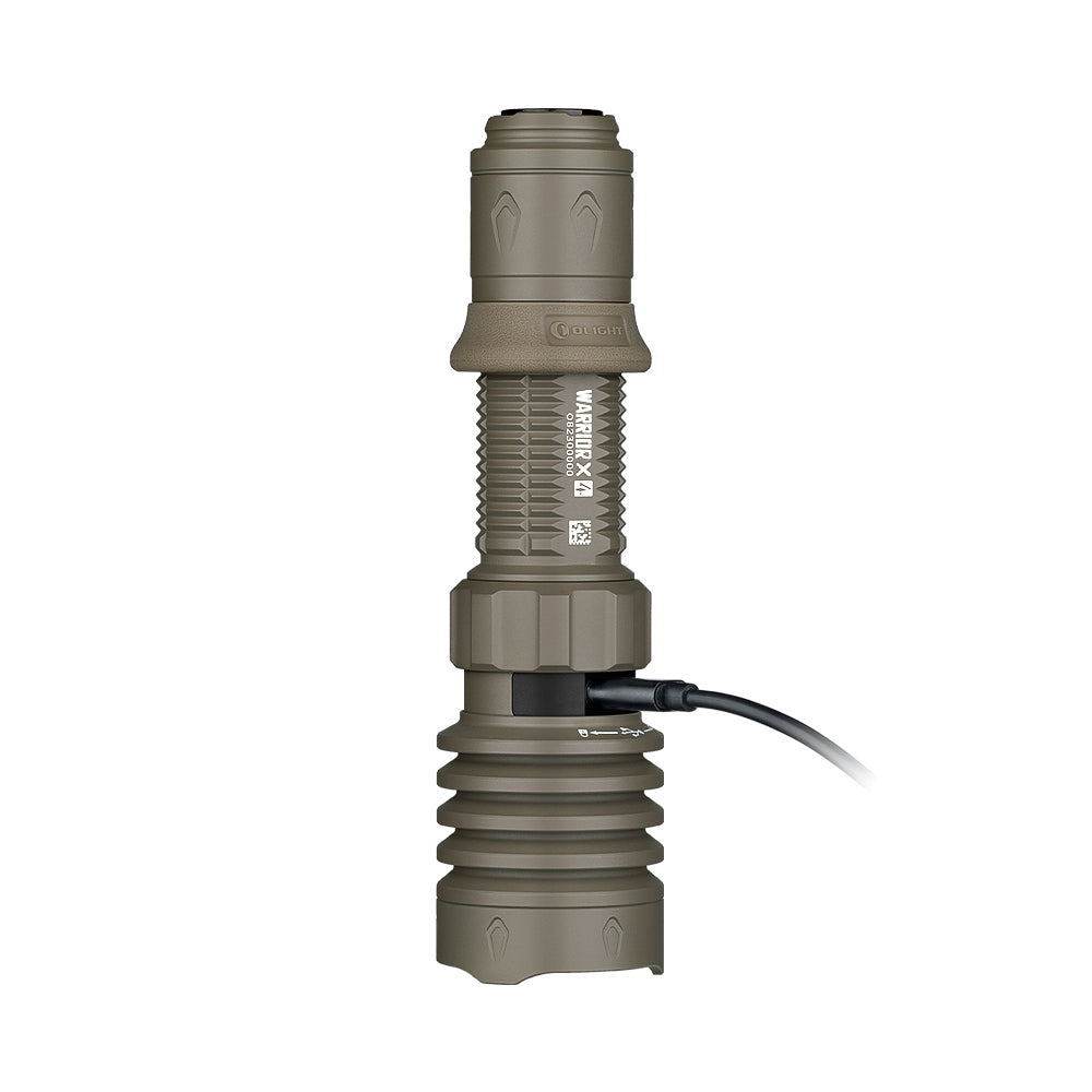 Olight Warrior X 4 2600 Lumen Long Throw Tac Torch - Flat Earth - - Mansfield Hunting & Fishing - Products to prepare for Corona Virus