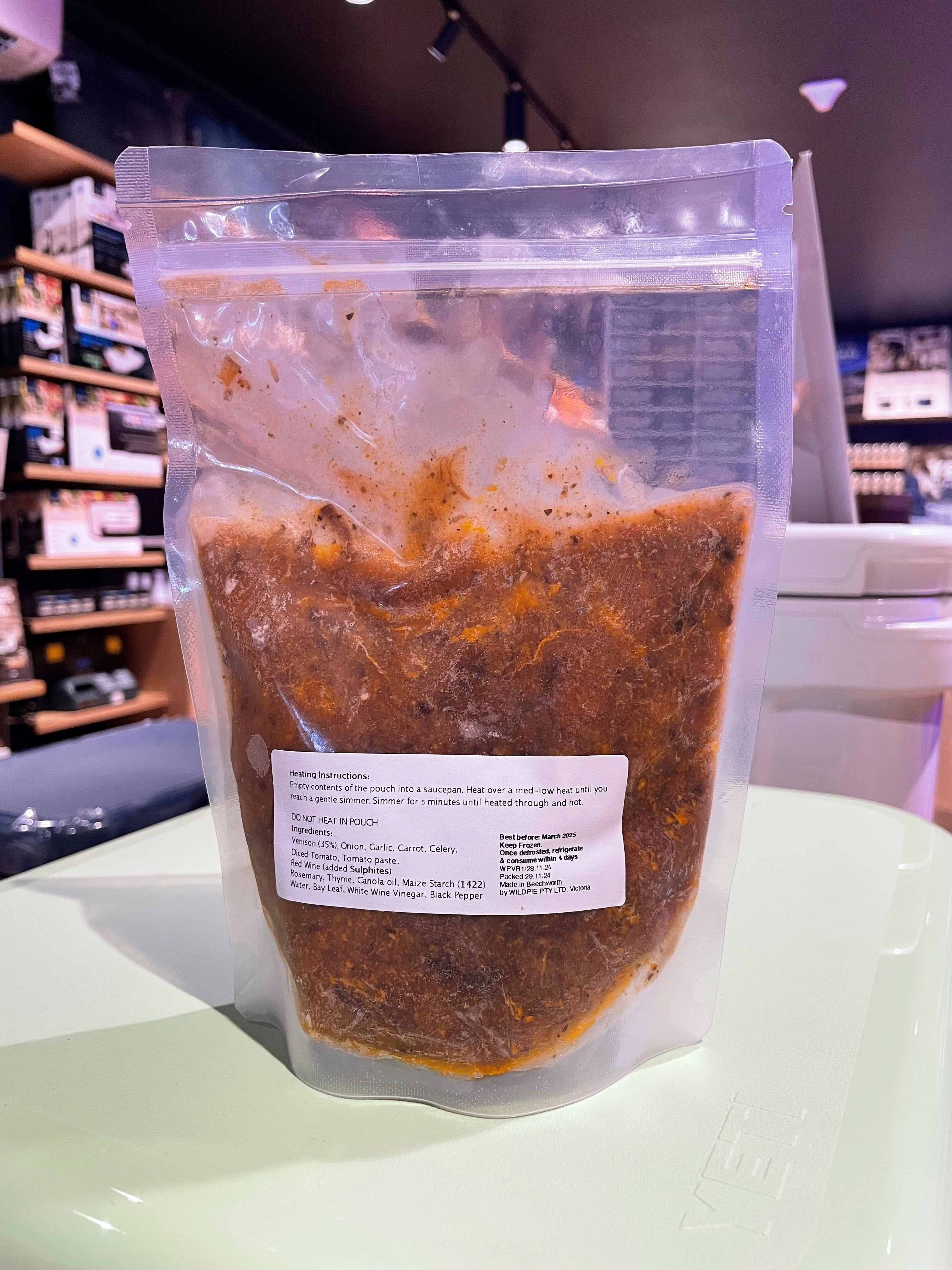 Wildpie - Venison Ragout 500g - - Mansfield Hunting & Fishing - Products to prepare for Corona Virus