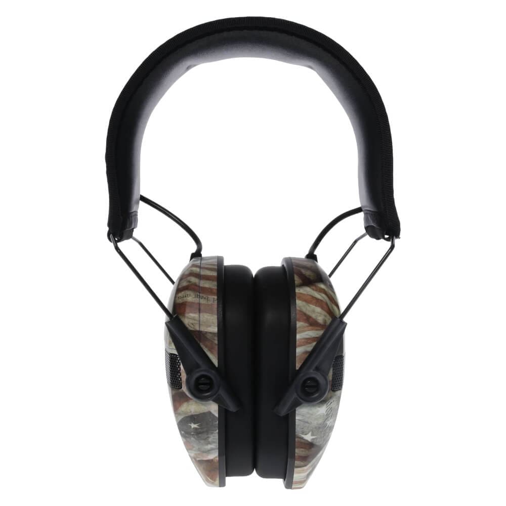 Walkers Razor Slim Electric Muffs (Patriot Series FDE American Flag) - - Mansfield Hunting & Fishing - Products to prepare for Corona Virus