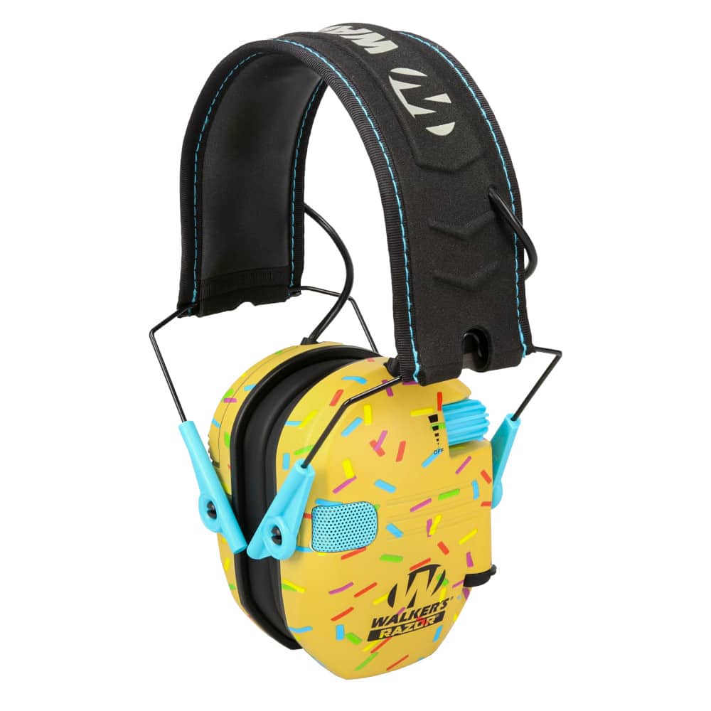 Walkers Razor Slim Electric Muffs (Golden Brown Sprinkles) - - Mansfield Hunting & Fishing - Products to prepare for Corona Virus