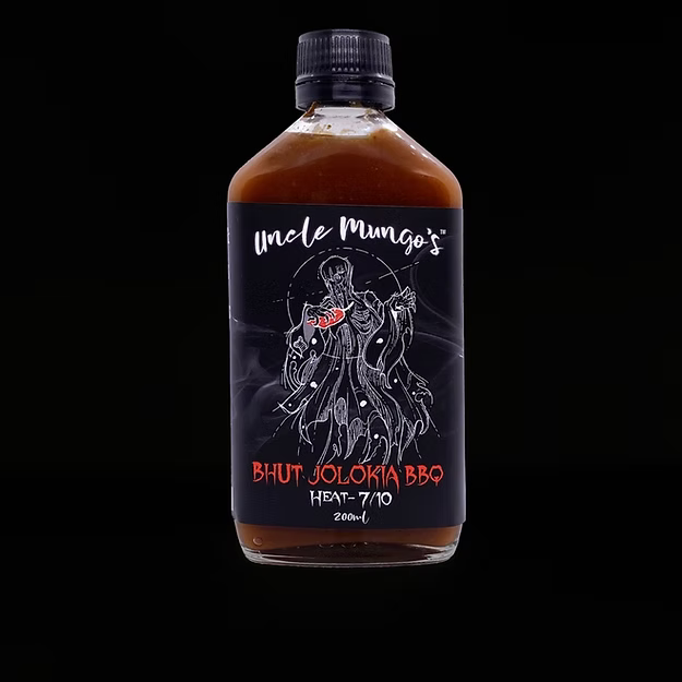 Uncle Mungo's Bhut Jolokia BBQ Sauce - 200ml - - Mansfield Hunting & Fishing - Products to prepare for Corona Virus