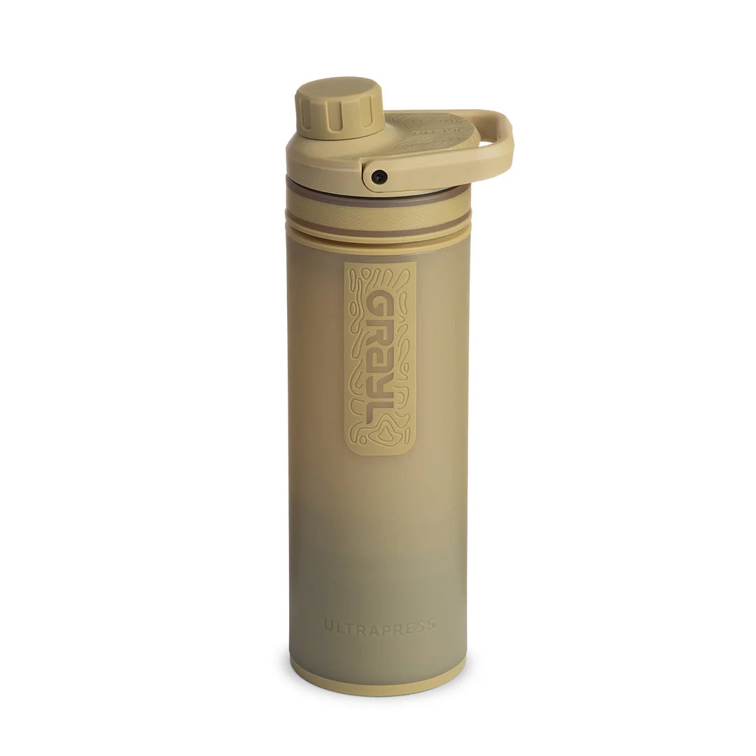 Grayl UltraPRESS Purifier - 500ml - DESERT TAN - Mansfield Hunting & Fishing - Products to prepare for Corona Virus