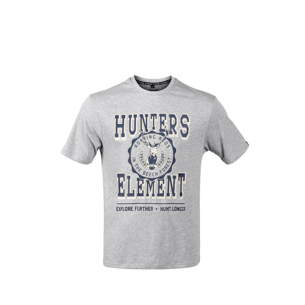 Hunters Element Roaring Reds Tee - Grey Marle - S / GREY MARLE - Mansfield Hunting & Fishing - Products to prepare for Corona Virus