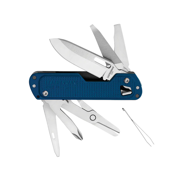 Leatherman FREE T4 Compact Pocket Knife - Navy - - Mansfield Hunting & Fishing - Products to prepare for Corona Virus