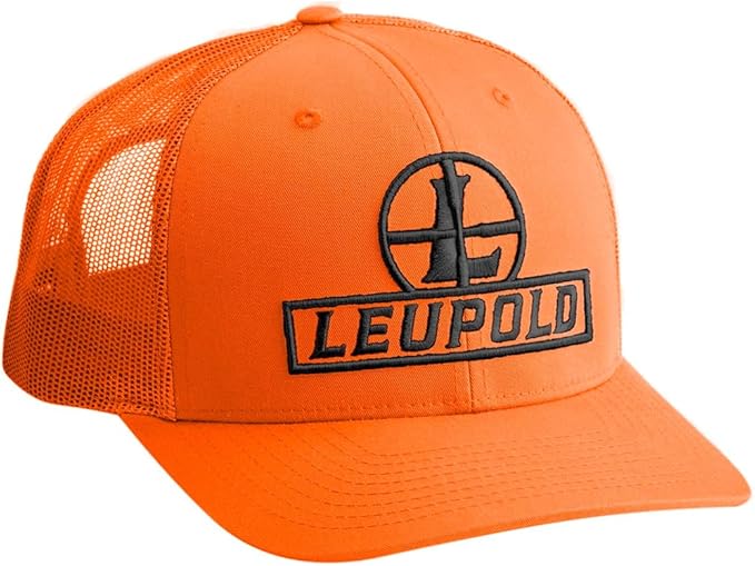 Leupold Reticle Trucker Cap - BLAZE ORANGE - Mansfield Hunting & Fishing - Products to prepare for Corona Virus