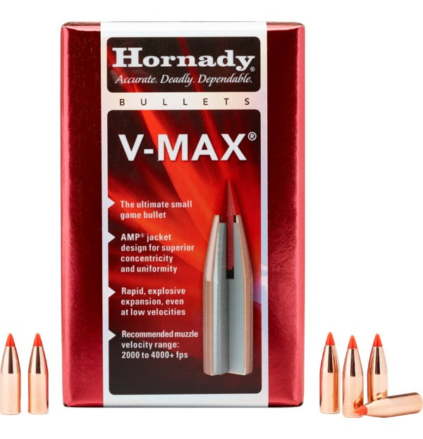 Hornady 20 Cal .204 40gr V-Max 250pk Projectiles - - Mansfield Hunting & Fishing - Products to prepare for Corona Virus