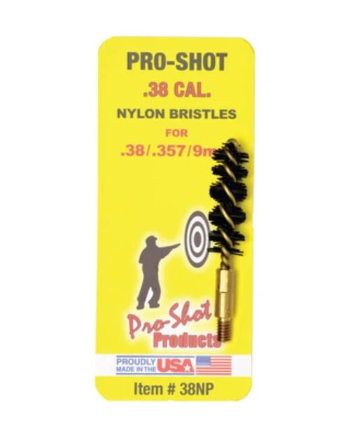 Pro-Shot 38/357/9mm Nylon Pistol Brush - - Mansfield Hunting & Fishing - Products to prepare for Corona Virus