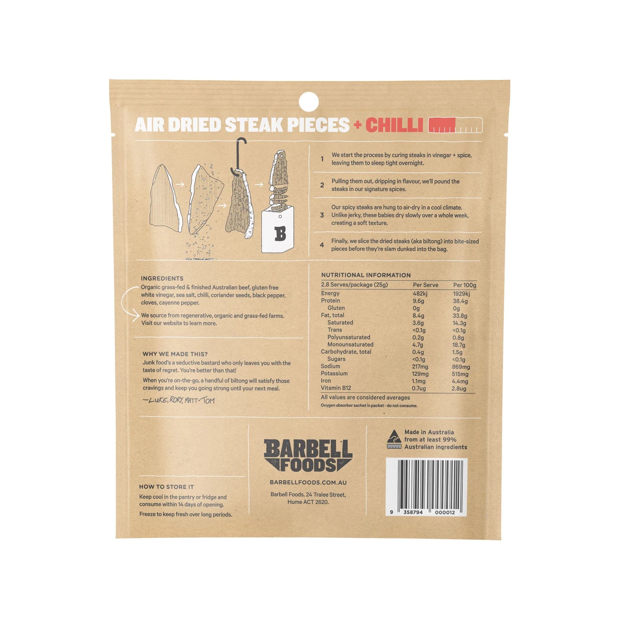 Barbell Biltong - Various Flavours - 70g - - Mansfield Hunting & Fishing - Products to prepare for Corona Virus