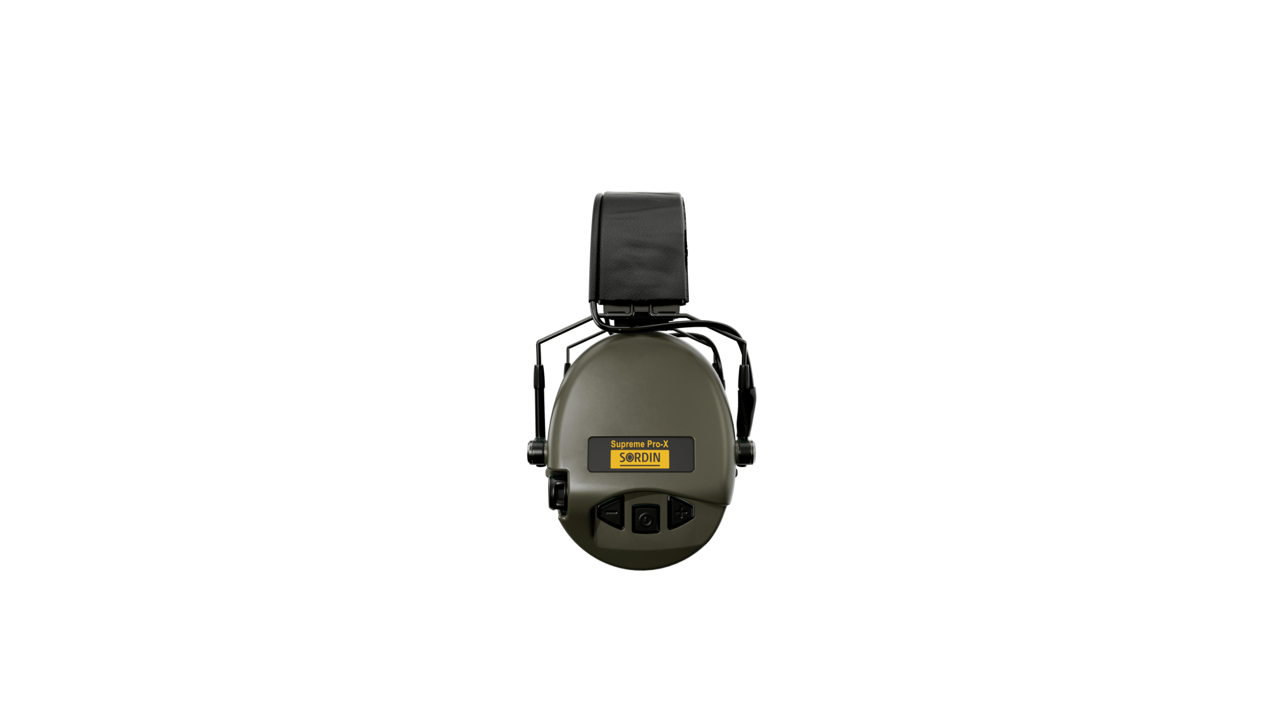 Sordin Supreme Pro-X Electronic Earmuffs Slim Leather Headband - GREEN - Mansfield Hunting & Fishing - Products to prepare for Corona Virus