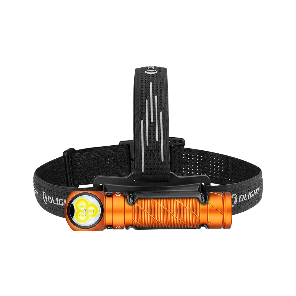 Olight Perun 3 Versatile LED Rechargeable Head Torch - Orange - - Mansfield Hunting & Fishing - Products to prepare for Corona Virus