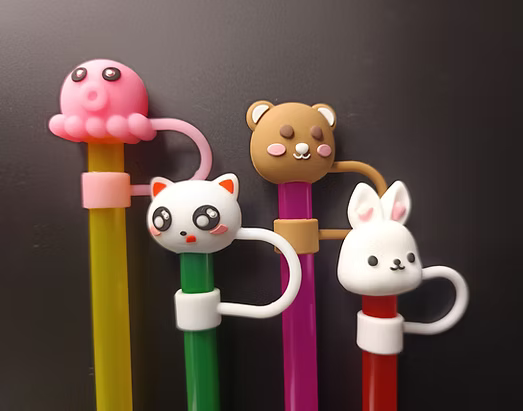 Essential Armour Silicon Straw Covers - Animals
