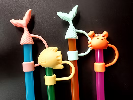 Essential Armour Silicon Straw Covers - Sea