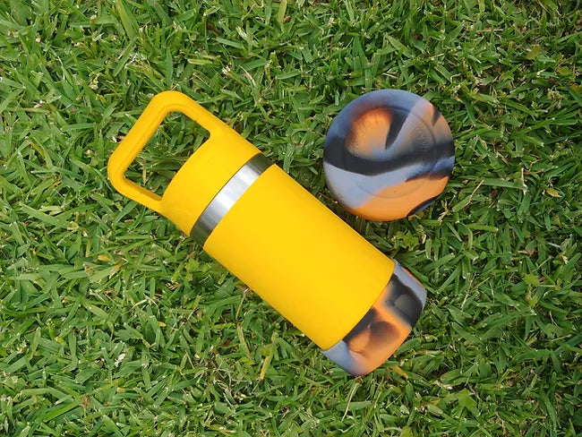 Essential Armour Silicon Yeti Bottle Protector - Orange Camo - The Campfire - - Mansfield Hunting & Fishing - Products to prepare for Corona Virus