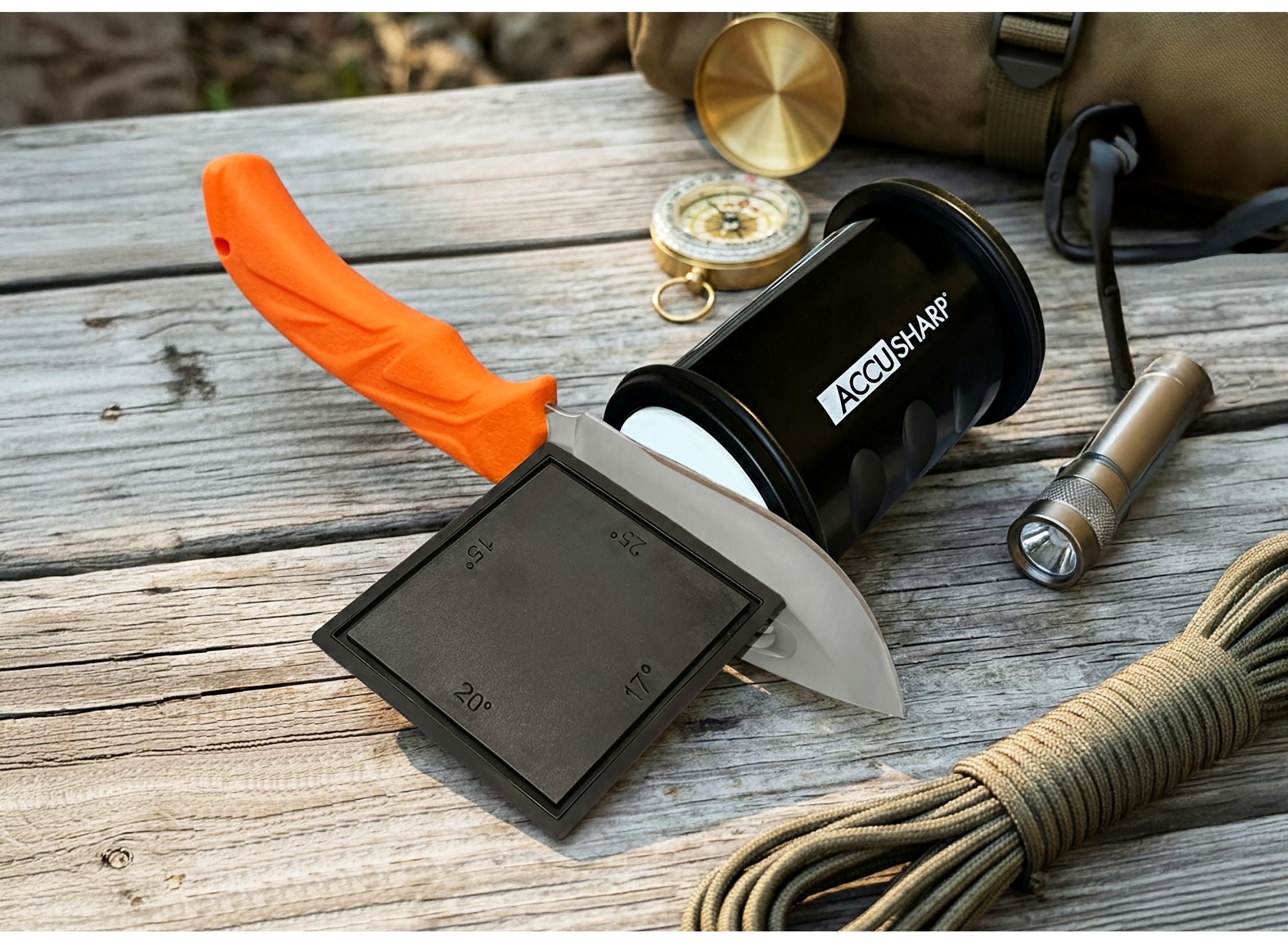 Accusharp Rolling Stone Knife Sharpener - 2 stone - - Mansfield Hunting & Fishing - Products to prepare for Corona Virus