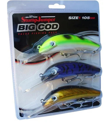 Stump Jumper Big Cod Size 1 Value Pack - 105mm