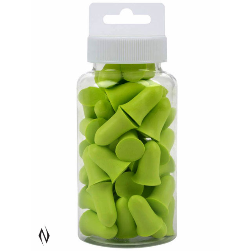 Allen Ultrx Tapered Foam Ear Plugs 25pk Jar Lime 32nrr - - Mansfield Hunting & Fishing - Products to prepare for Corona Virus