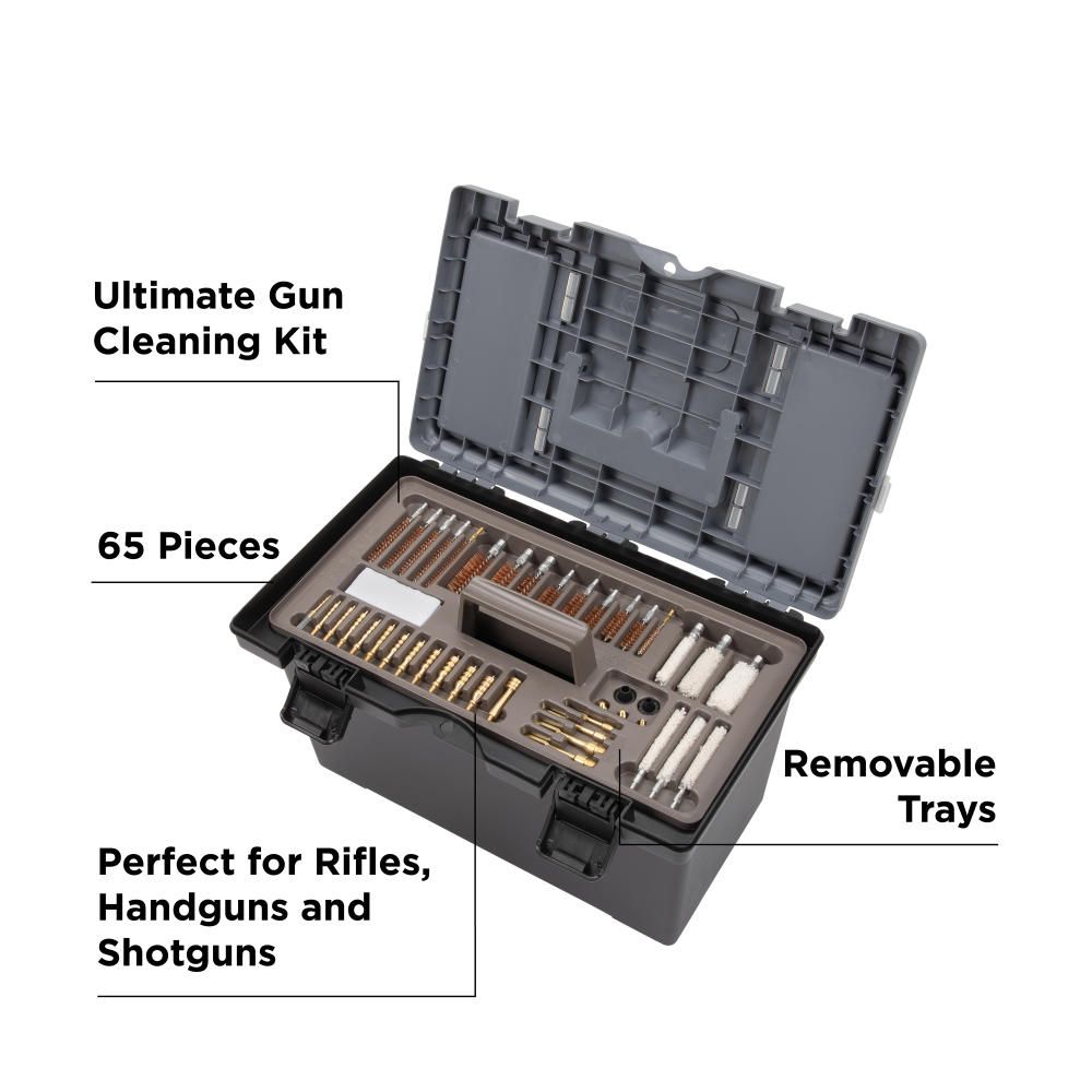 Allen Tool Box Cleaning Kit 65PC Set Black/Grey - - Mansfield Hunting & Fishing - Products to prepare for Corona Virus