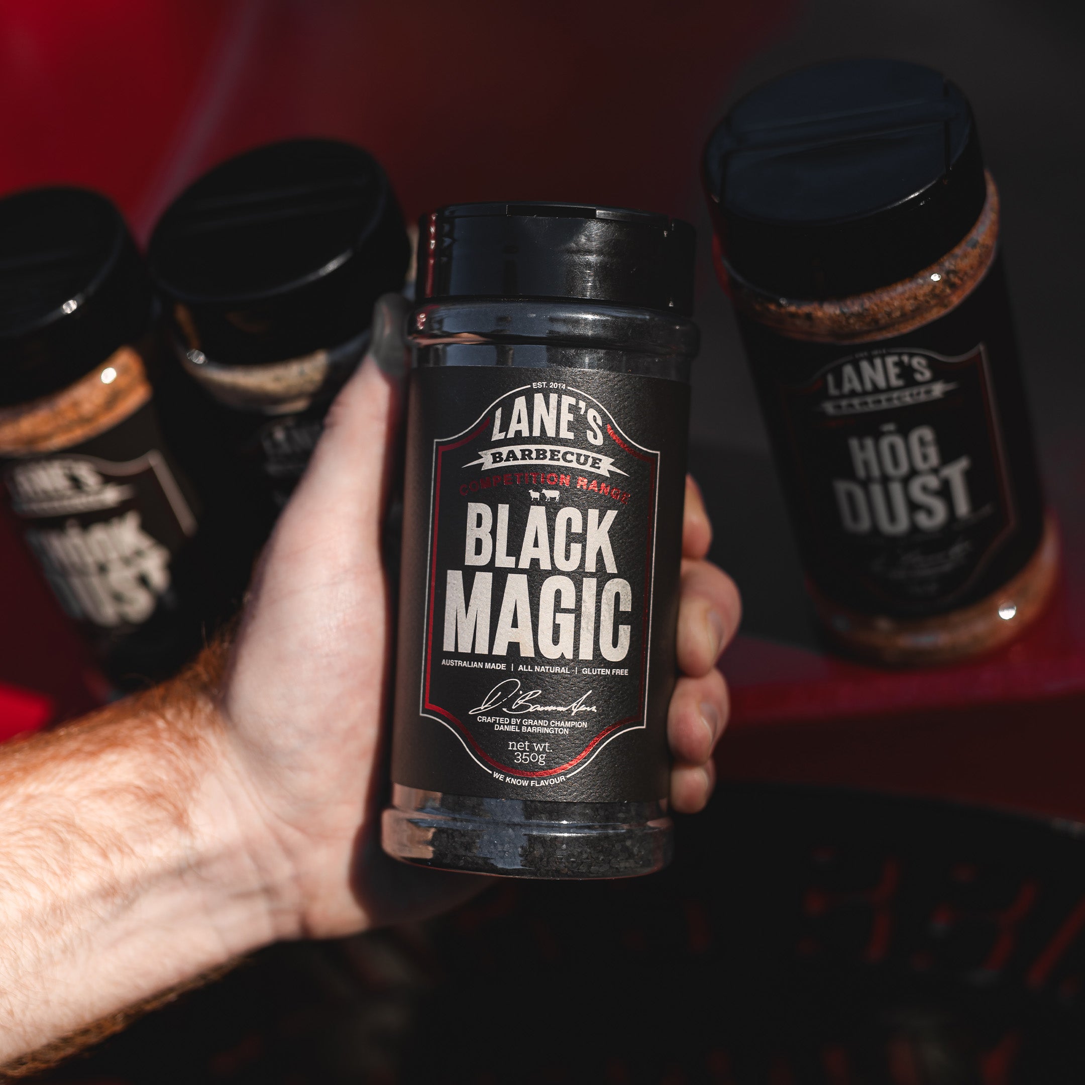 Lanes BBQ Comp Range Seasonings- Black Magic 330g - - Mansfield Hunting & Fishing - Products to prepare for Corona Virus