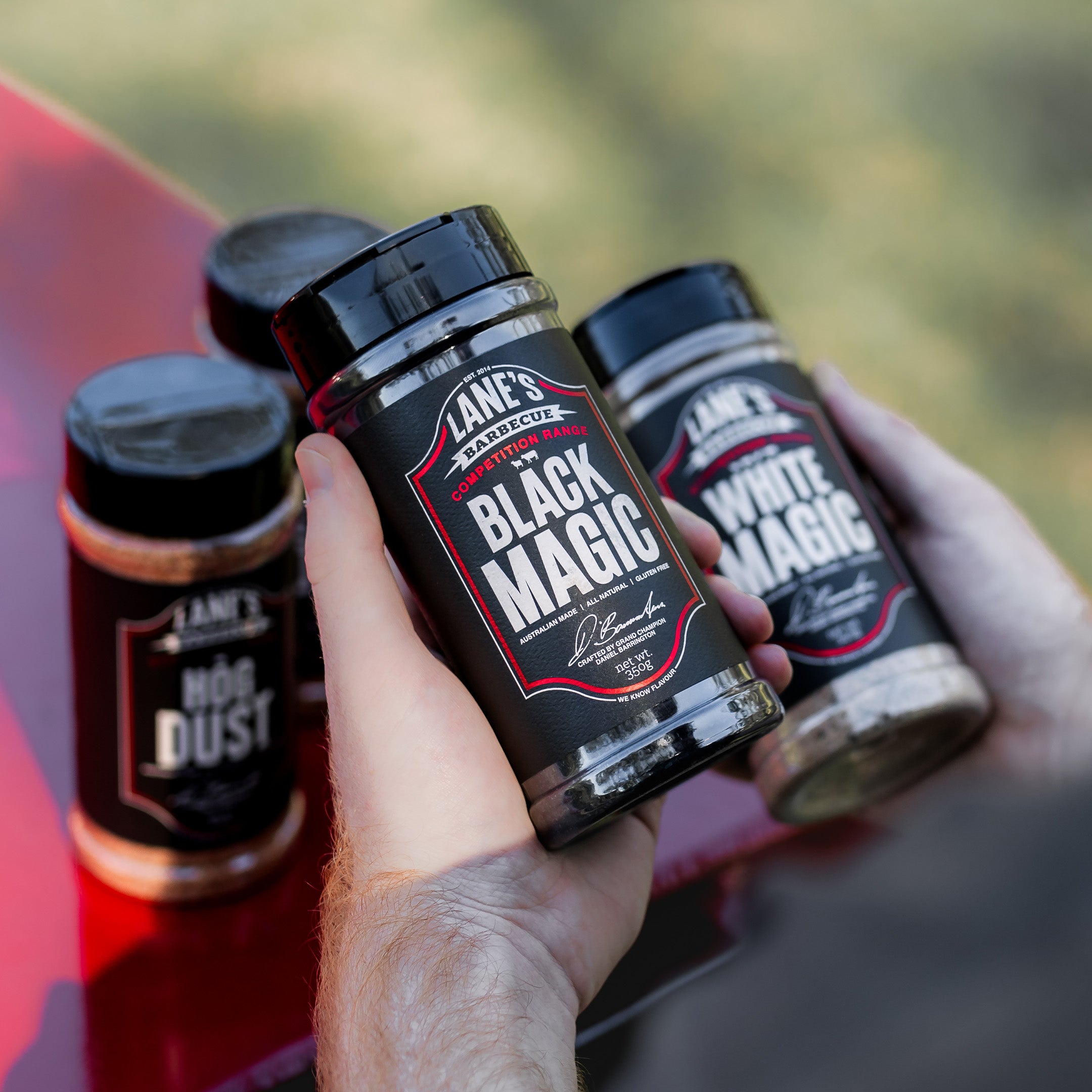 Lanes BBQ Comp Range Seasonings- Black Magic 330g - 340 GM - Mansfield Hunting & Fishing - Products to prepare for Corona Virus