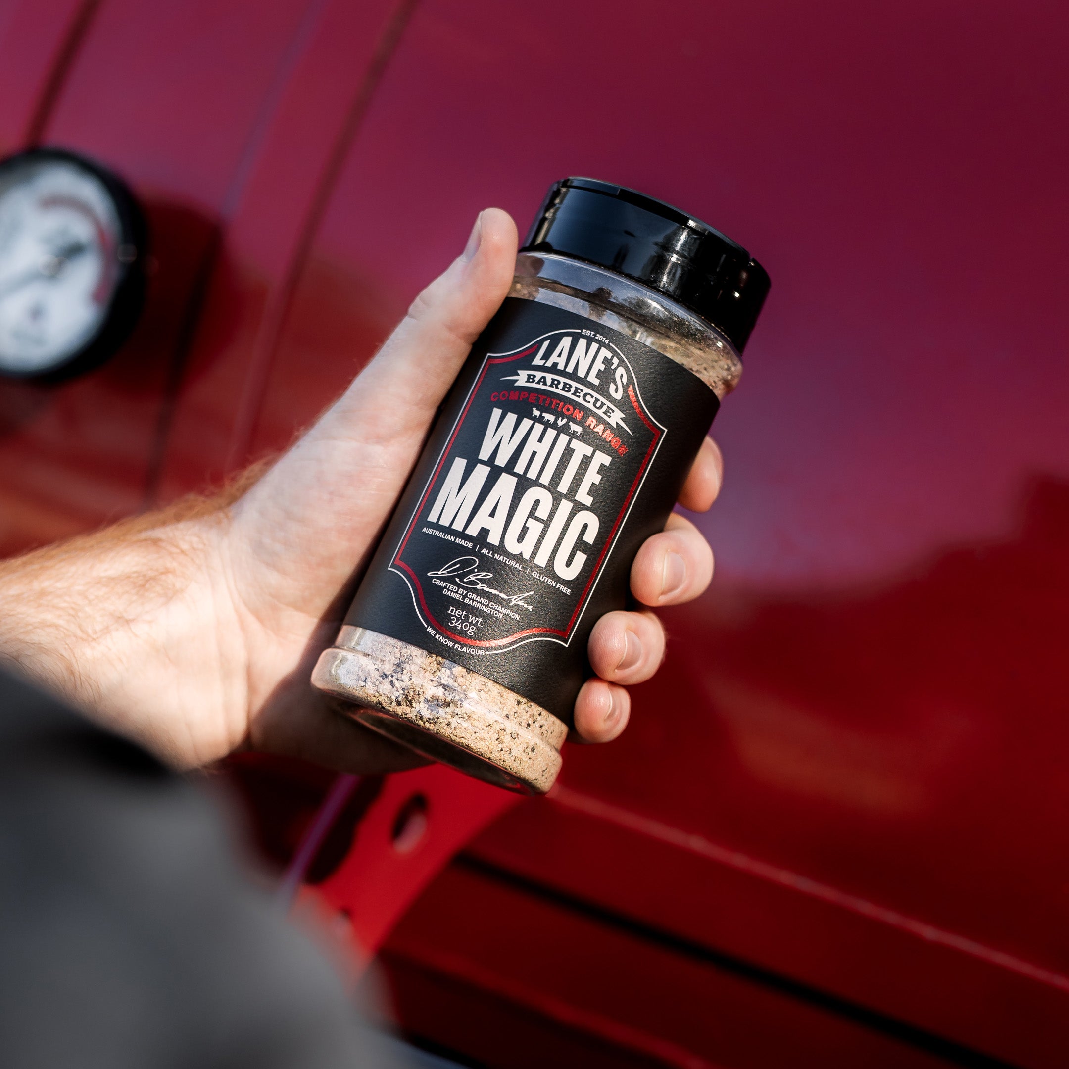 Lanes BBQ Comp Range Seasoning- White Magic 330g - 340 GM - Mansfield Hunting & Fishing - Products to prepare for Corona Virus