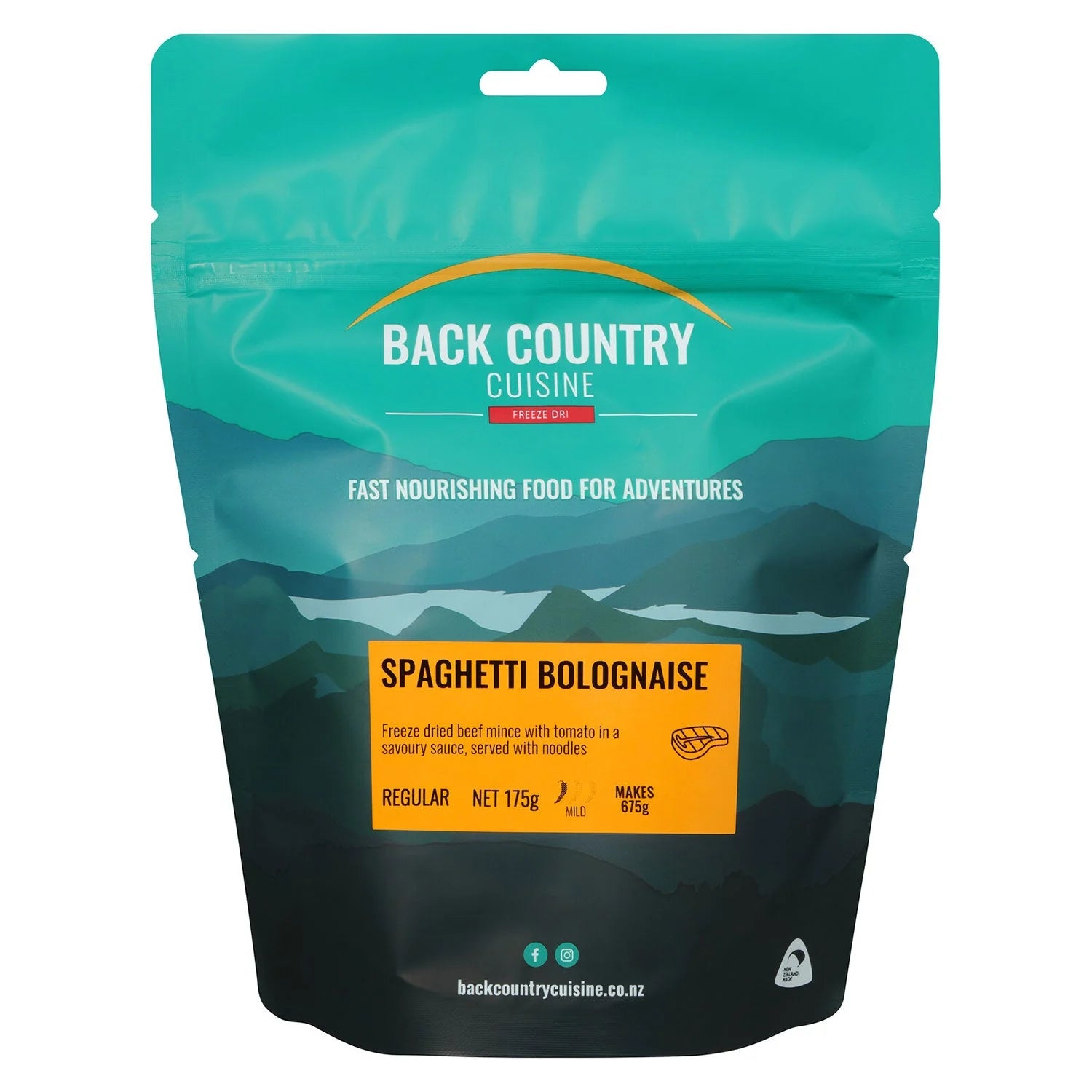 Back Country Cuisine - Spaghetti Bolognaise - - Mansfield Hunting & Fishing - Products to prepare for Corona Virus