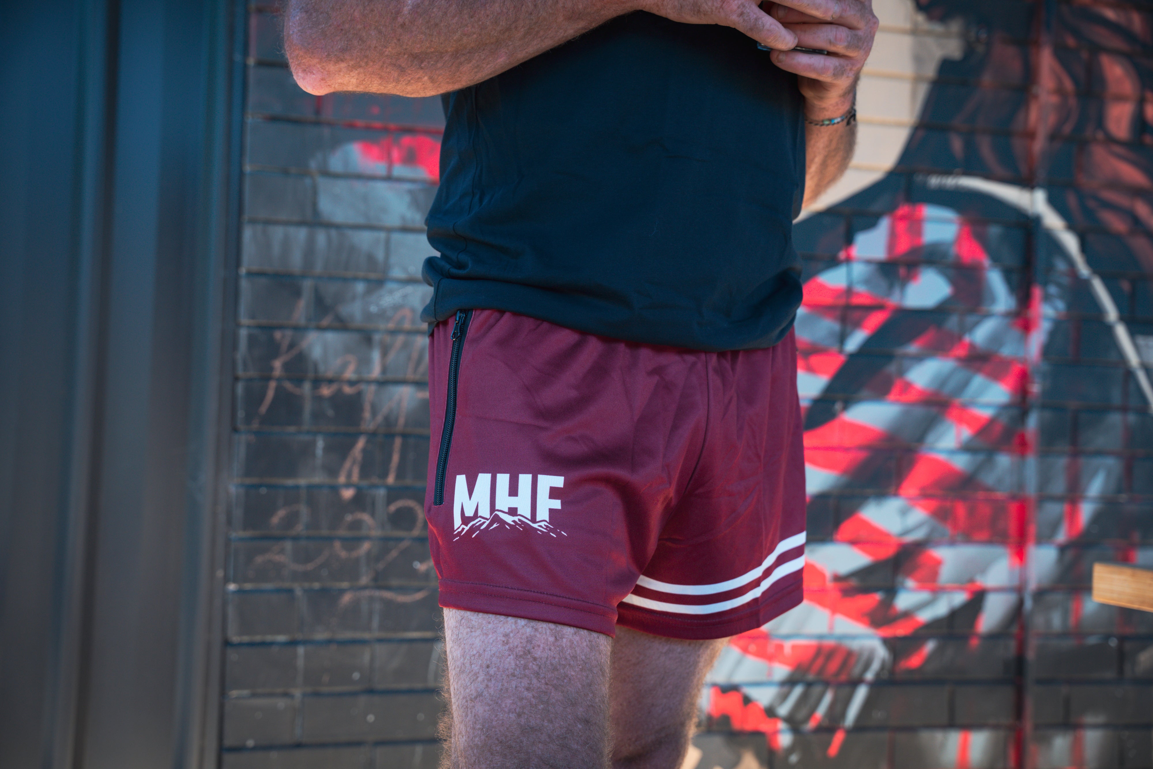 MHF Mountain Footy Shorts - Side Zip Pockets - - Mansfield Hunting & Fishing - Products to prepare for Corona Virus