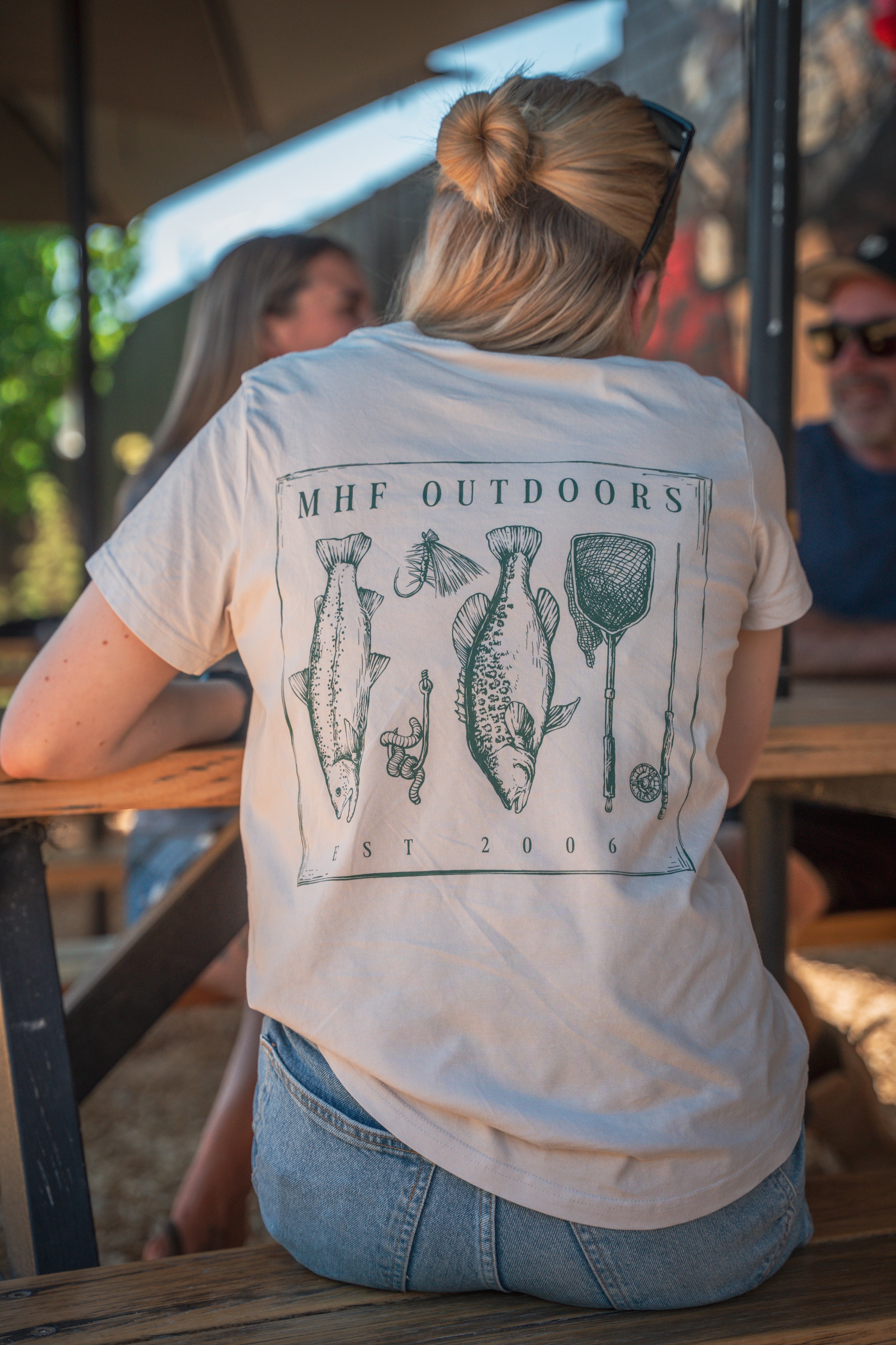 MHF Womens Freshwater Curve Tee - Bone - - Mansfield Hunting & Fishing - Products to prepare for Corona Virus