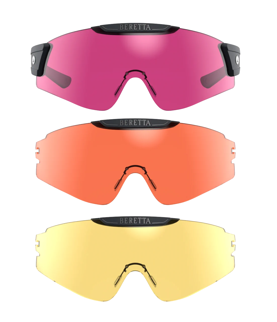 Beretta InterMask Shooting Glasses (Orange, Magenta, Yellow) - - Mansfield Hunting & Fishing - Products to prepare for Corona Virus
