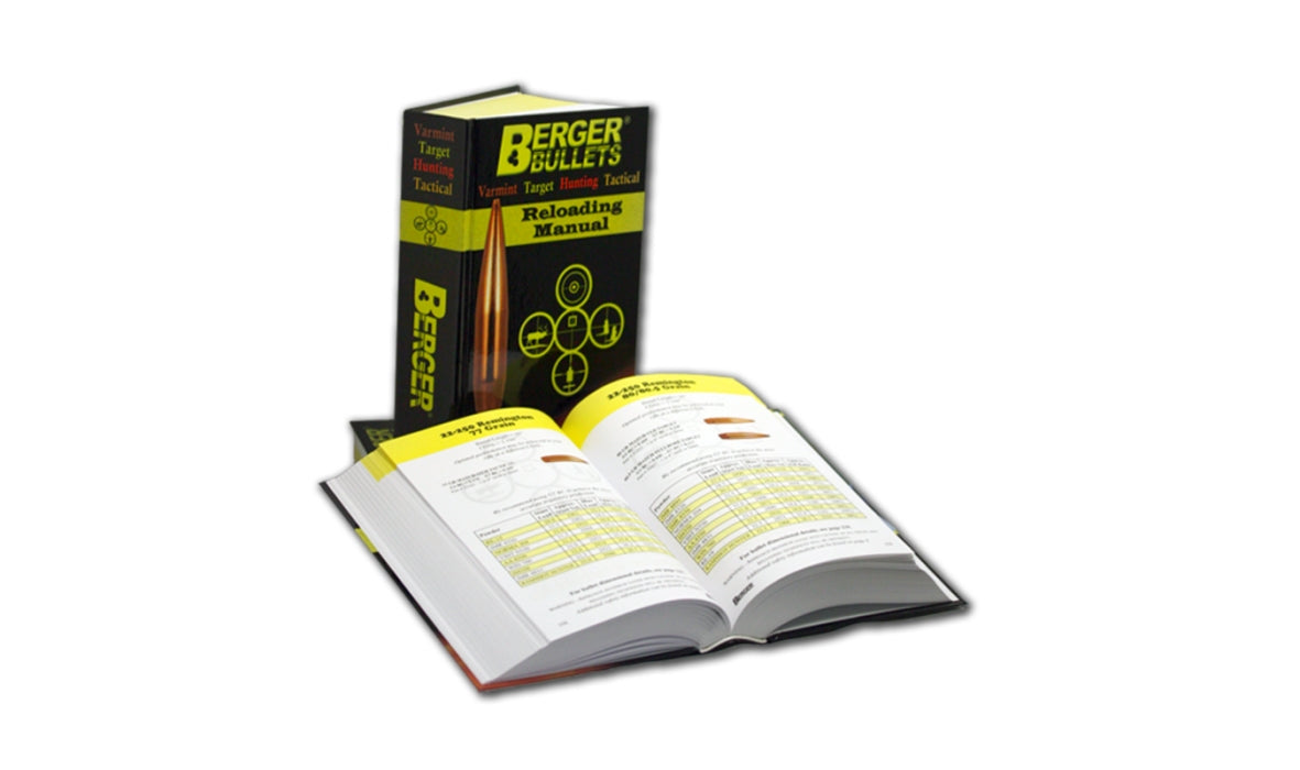 Berger Bullets Reloading Manual 1st edition - - Mansfield Hunting & Fishing - Products to prepare for Corona Virus