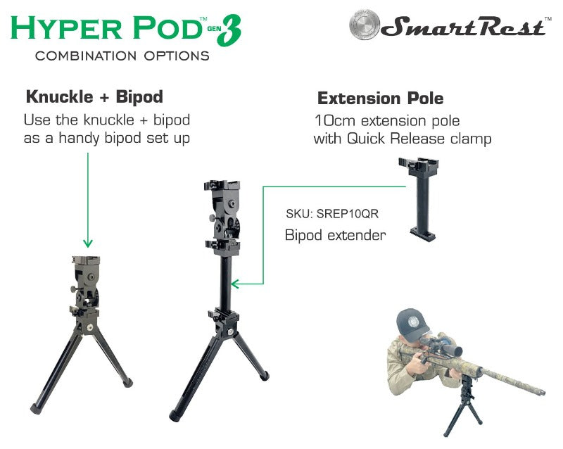 Smart Rest HyperPod Gen 3- Complete Kit 4pc - - Mansfield Hunting & Fishing - Products to prepare for Corona Virus