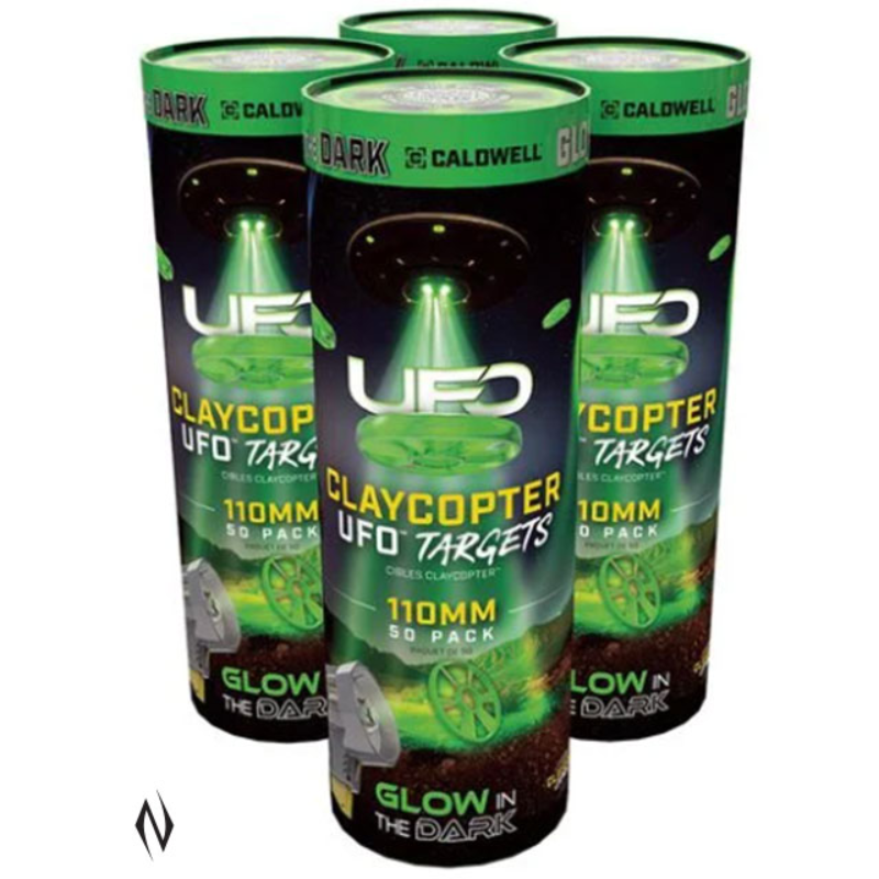 Caldwell Clay Copter Target Disk 110mm UFO Glowing 50pk