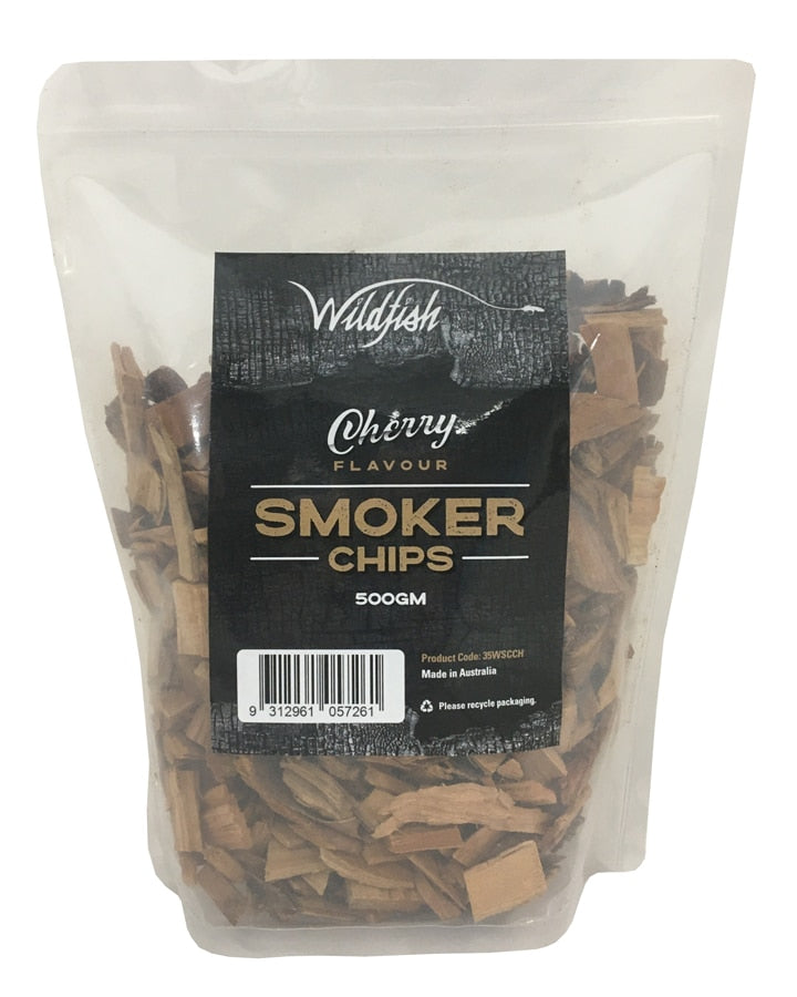 Wildfish Smoker Chips 500gm- Cherry - - Mansfield Hunting & Fishing - Products to prepare for Corona Virus