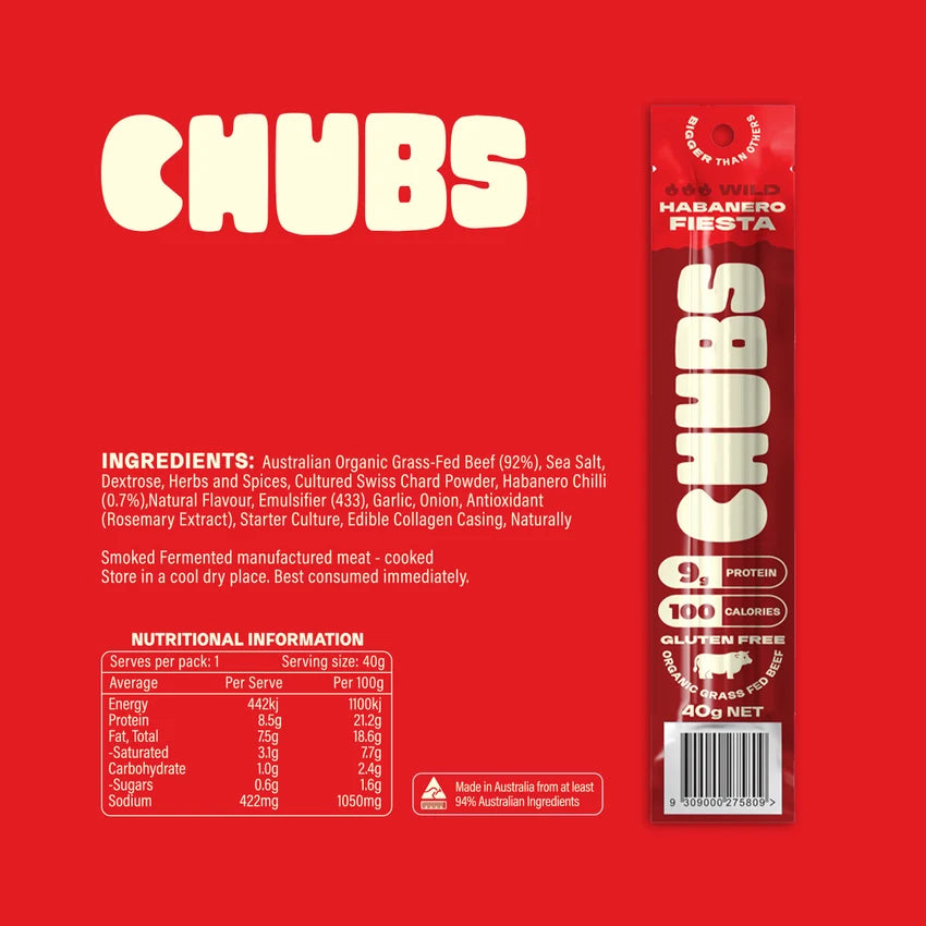 Offgrid Provisions - Chubs Habanero Fiesta Beef Stick