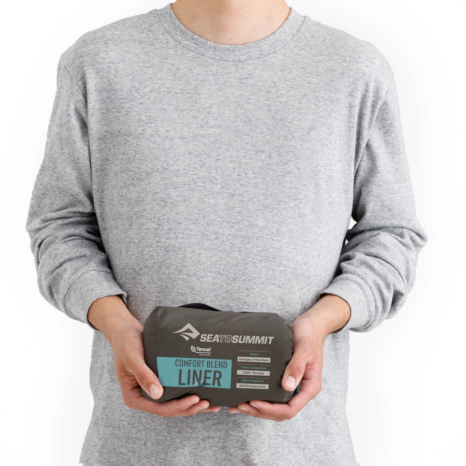 Sea To Summit Comfort Blend Sleep Bag Liner Rectangular With Pillow Sleeve - - Mansfield Hunting & Fishing - Products to prepare for Corona Virus