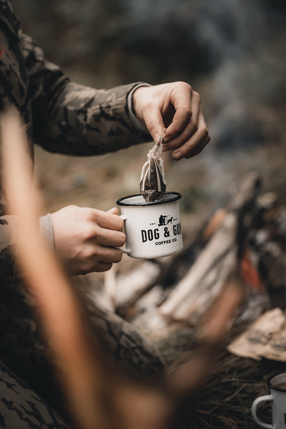 Dog & Gun Enamel Mug White - - Mansfield Hunting & Fishing - Products to prepare for Corona Virus