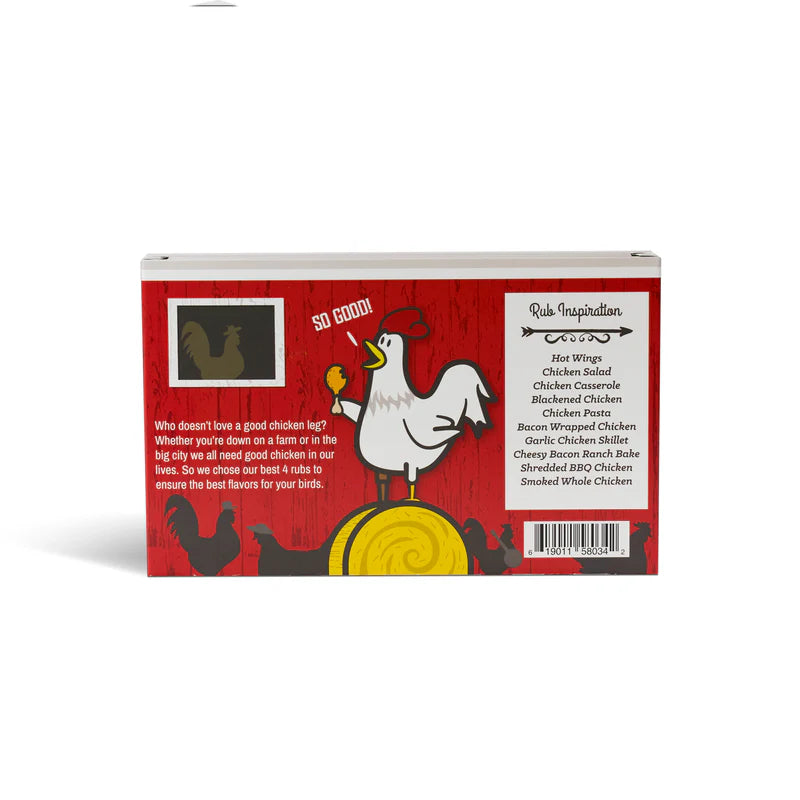 Lanes Small 4 Rub Gift Pack - Chicken Themed - - Mansfield Hunting & Fishing - Products to prepare for Corona Virus